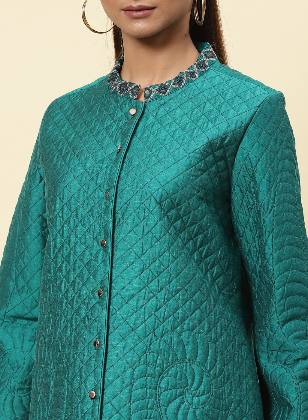 Sage Green Quilted Coat