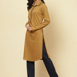 Spicy Mustard Striped Kurti - Lakshita
