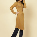 Spicy Mustard Striped Kurti - Lakshita