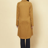 Spicy Mustard Striped Kurti - Lakshita