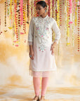 Pearl White Kurta With Embroidery - Lakshita