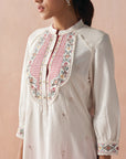 Ivory Alora Collection Kurta With Delicate Embroidery