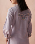 Lavender Alora Collection Kurta With Delicate Embroidery