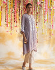 Lavender Kurta With Delicate Embroidery - Lakshita