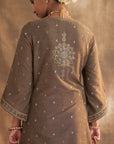 Beige Kurta Set With Delicate Embroidery - Lakshita