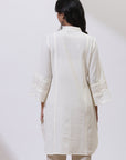 Ivory Kurti With Delicate Embroidery