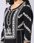 Black Embroidered Nargis Kurta