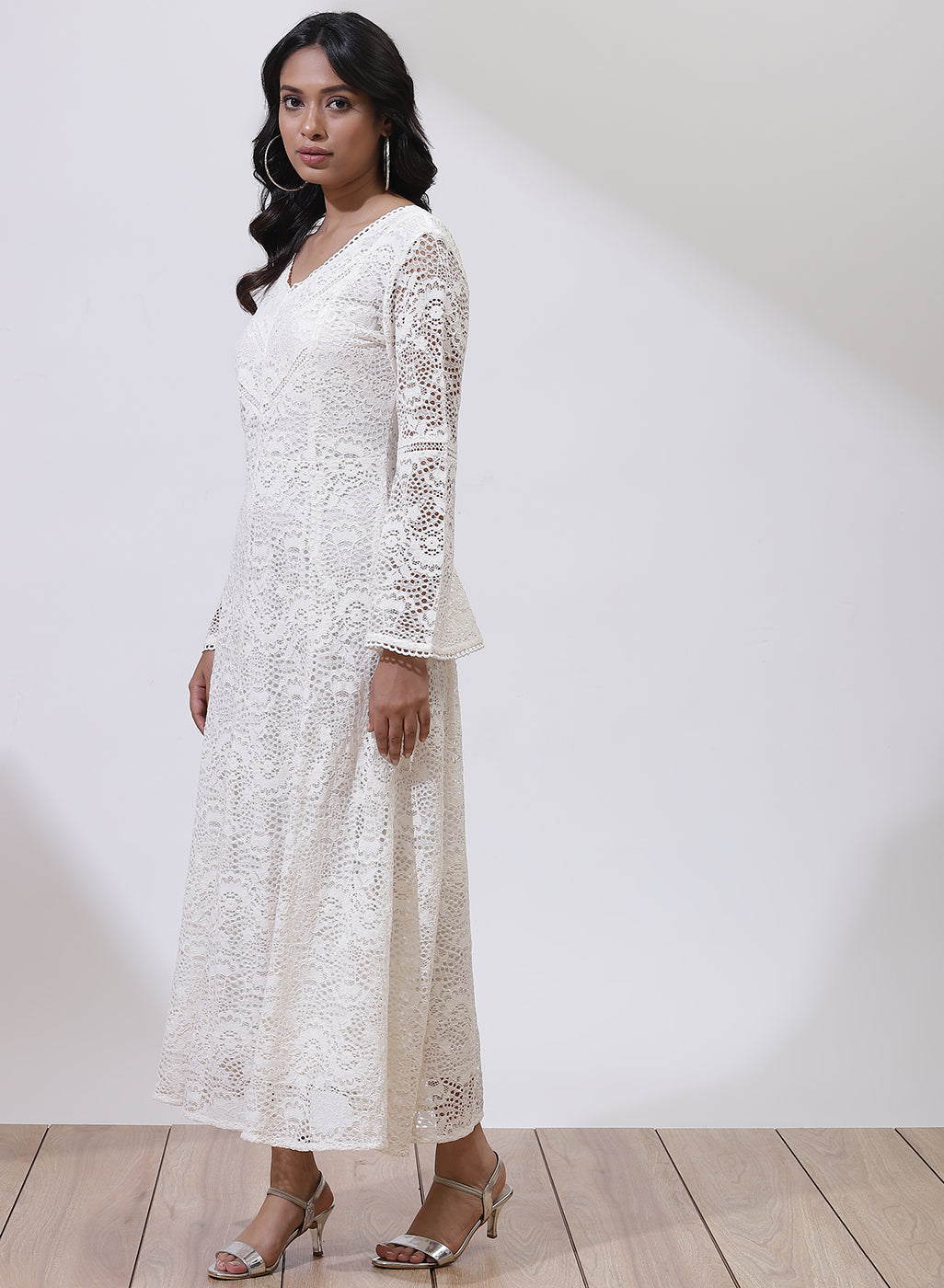Ivory Embroidered Phool Collection Dress