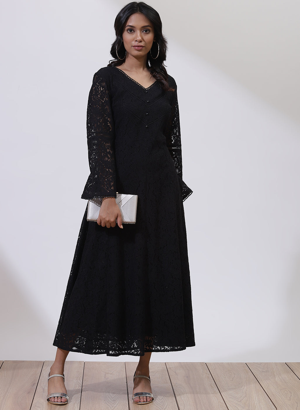 Black Embroidered Phool Collection Dress