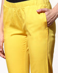 Yellow Capri In Solid Color