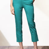 Mia Turquoise Relaxed Fit Pants for Women
