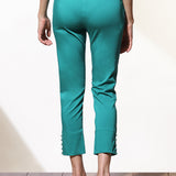 Mia Turquoise Relaxed Fit Pants for Women