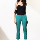 Mia Turquoise Relaxed Fit Pants for Women