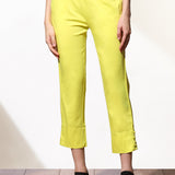 Mia Mustard Relaxed Fit Pants for Women