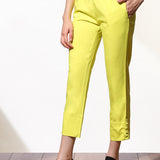 Mia Mustard Relaxed Fit Pants for Women
