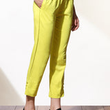 Mia Mustard Relaxed Fit Pants for Women