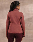 Pink High-neck Long Sleeve Sherpa Fur Jacket - Lakshita