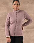 Pink Quilted Zipper Jacket with Slip Pockets - Lakshita