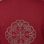 Maroon Solid Woolen Kurti with Foil Print - Lakshita