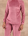 Baby Pink Round Neck Track Suit - Lakshita