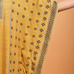 Spicy Mustard Printed Straight Kaftan - Lakshita