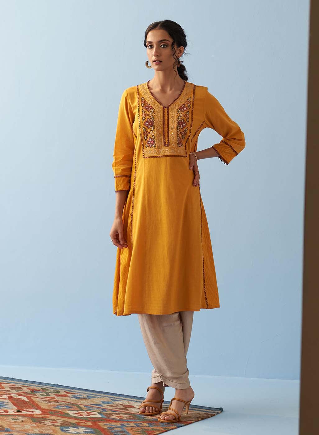 Buy Yellow Kurtis & Tunics for Women by LAKSHITA Online | Ajio.com