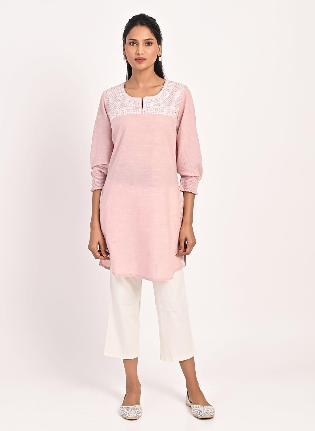 Buy Pink Kurtis & Tunics for Women by LAKSHITA Online | Ajio.com
