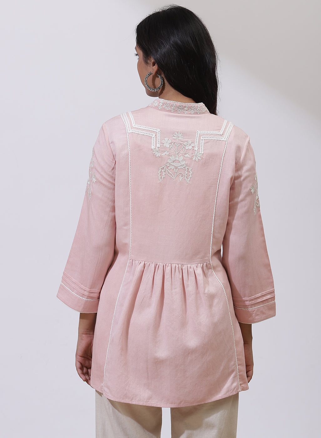 Evening Sand Alora Collection Tunic With Crochet Work
