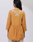 Orange Alora Collection Tunic With Crochet Work