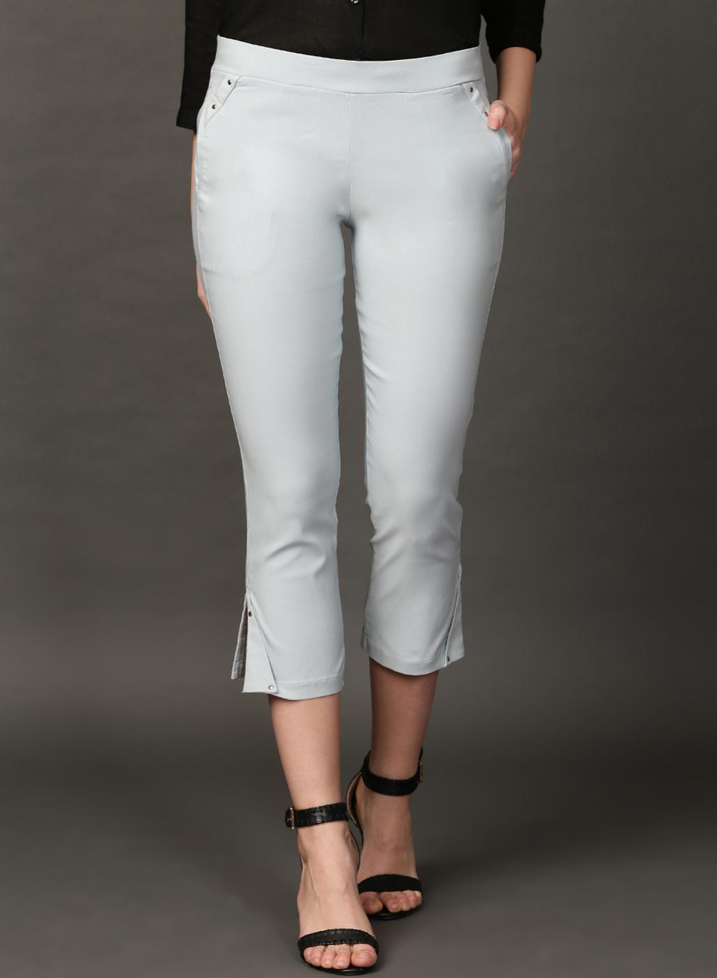 Sky Blue Regular Capri - Lakshita