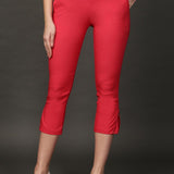 Pink Regular Capri - Lakshita