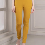 Skin-Fit Mustard Ankle-Length Jeggings - Lakshita
