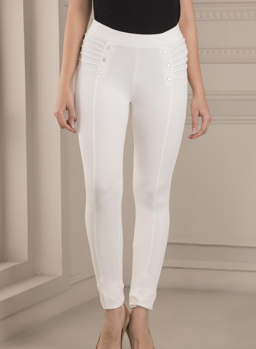 High Waist White Jeggings - Lakshita