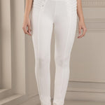 High Waist White Jeggings - Lakshita
