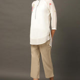 Beige Skin Capris - Lakshita