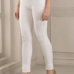 High Waist White Jeggings - Lakshita