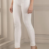 High Waist White Jeggings - Lakshita