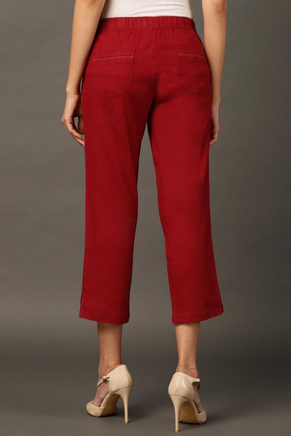 Maroon SkinCapris - Lakshita