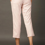 Peach Regular Plain Designer Capri - Lakshita