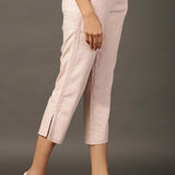 Peach Regular Plain Designer Capri - Lakshita