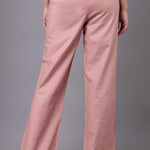 Peach Long Plan Pant - Lakshita