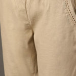 Beige Skin Capris - Lakshita