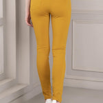 Skin-Fit Mustard Ankle-Length Jeggings - Lakshita