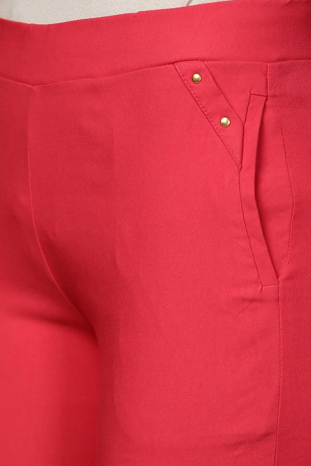 Pink Regular Capri - Lakshita