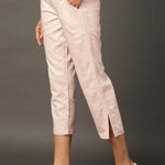 Peach Regular Plain Designer Capri - Lakshita