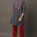 Maroon SkinCapris - Lakshita