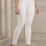 High Waist White Jeggings - Lakshita
