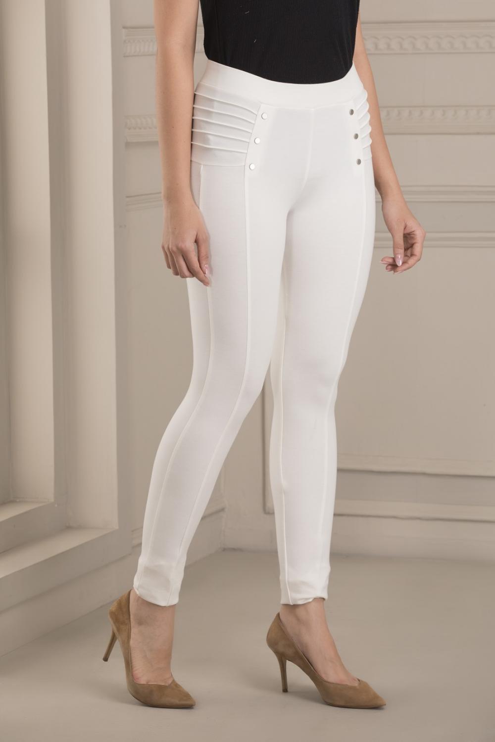 High Waist White Jeggings - Lakshita