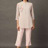 Peach Regular Plain Designer Capri - Lakshita